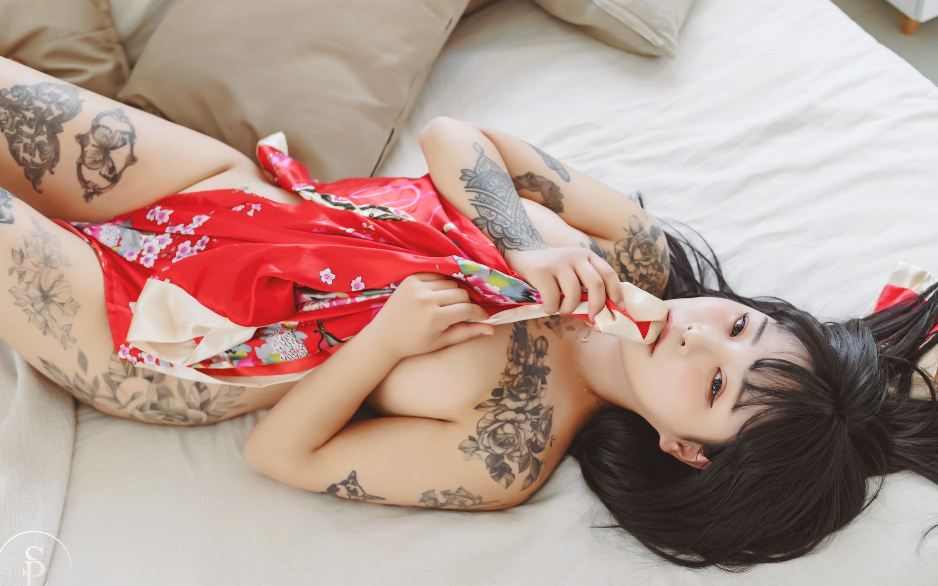 Red [ϺsaintPhotoLifeӰ] ѡͼ Kimono No.7 BoYeon Leopard P.1 